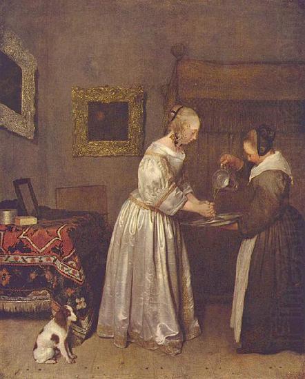 Adriaan de Lelie Dame, die sich die Hande wascht china oil painting image